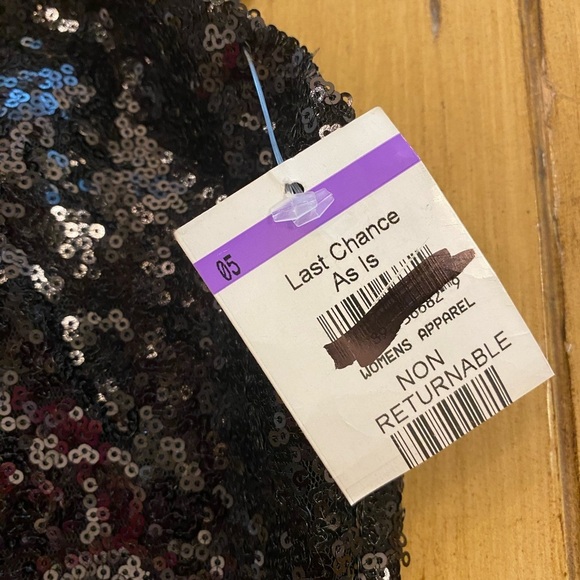 Open Edit Women’s Black Sequin Mini Dress Adjustable  Straps New Small - Picture 14 of 16